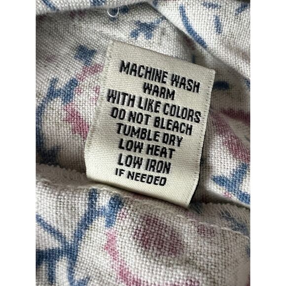 Dylan Women's Pull On Floral Shorts Red Blue Cream Cotton Drawstring Size L - Picture 6 of 12